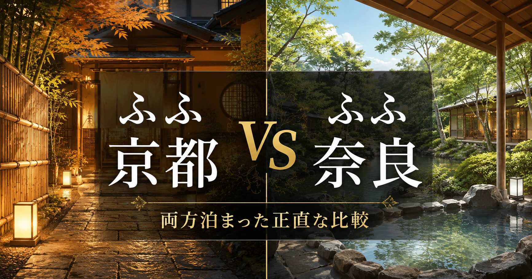 ふふ京都とふふ奈良を両方泊まって比較したイメージ